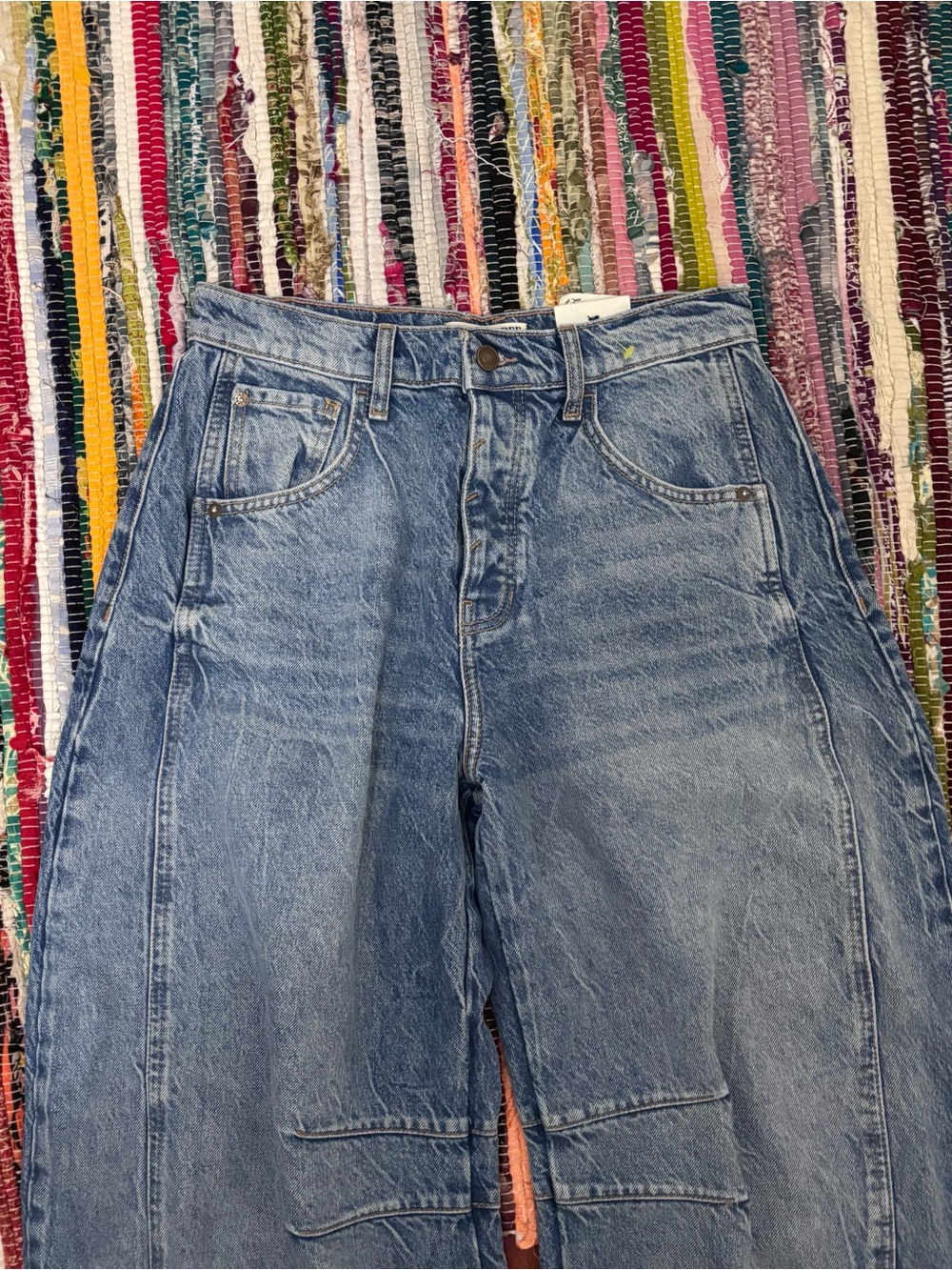 NEW Free People Lucky You mid rise barrel jeans - Picture 6 of 8